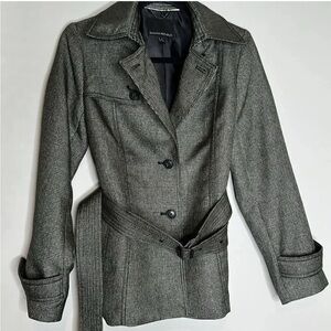 Banana Republic Women's Charcoal Checkered Blazer
